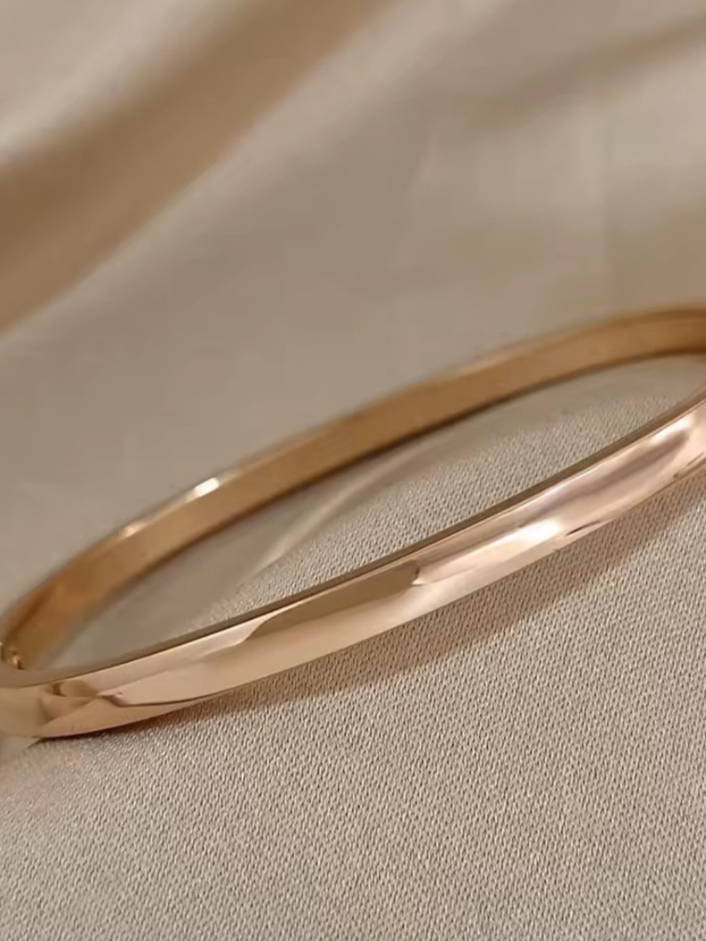 3 Rose Gold Rhodium Bangle Bracelet Set